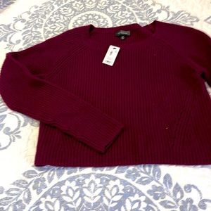 Banana republic factory black petite size 4 dress.  Thin maroon pin stripes.